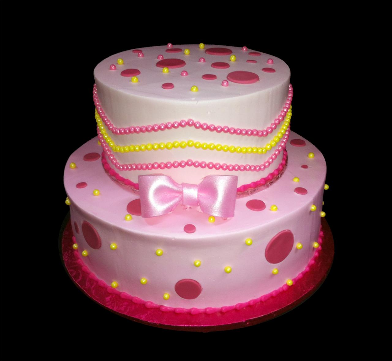 pink birthday cake